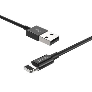 Кабель Lightning to USB Hoco X23 1 метр черный Black фото