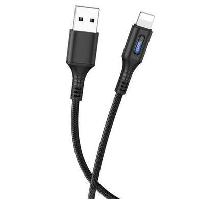 Кабель Lightning to USB Hoco U79 1,2 метра черный Black фото