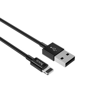 Кабель Lightning to USB Hoco X23 1 метр черный Black фото