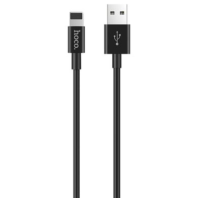 Кабель Lightning to USB Hoco X23 1 метр чорний Black фото