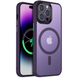 TPU+PC чехол Metal Buttons with MagSafe Colorful для Apple iPhone 14 Pro темно-фіолетовий Dark purple фото