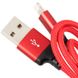 Кабель Lightning to USB Hoco X14 2 метри червоний + чорний Red / Black