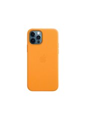 Чехол кожаный ARM Leather Case with MagSafe для iPhone 12 Pro Max оранжевый Orange фото
