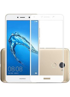 Защитное стекло с рамкой для Huawei Y5 Prime 2018 white фото