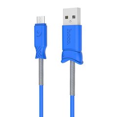 Кабель Micro-USB to USB Hoco X24 1 метр синий Blue фото