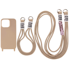 Чехол TPU two straps California для Apple iPhone 13 Pro бежевий Beige фото