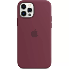 Чохол Silicone Case with Magsafe для iPhone 12/12 Pro Plum AAA фото