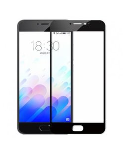 Защитное стекло с рамкой для Meizu M3(black) фото