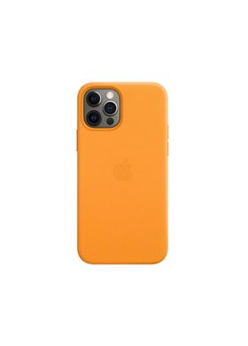 Чехол кожаный ARM Leather Case with MagSafe для iPhone 12 Pro Max оранжевый Orange фото
