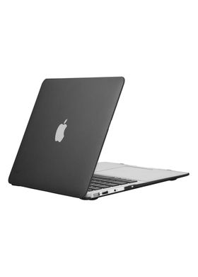 Пластиковый чехол для MacBook New Pro 13 (2016-2018) матовый черный ARM защитный Black Matte фото