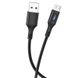 Кабель Micro-USB to USB Hoco U79 1,2 метра чорний Black
