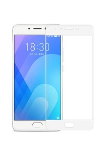 Защитное стекло с рамкой для Meizu M5 white фото