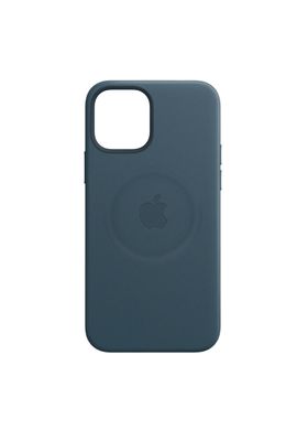 Чехол кожаный ARM Leather Case with MagSafe для iPhone 12 Pro Max синий Baltic Blue фото