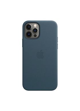 Чехол кожаный ARM Leather Case with MagSafe для iPhone 12 Pro Max синий Baltic Blue фото