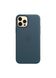 Чехол кожаный ARM Leather Case with MagSafe для iPhone 12 Pro Max синий Baltic Blue