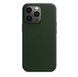 Чохол шкіряний Apple Leather Case with MagSafe для iPhone 14 Pro Max зелений Forest Green фото