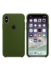 Чохол силіконовий soft-touch RCI Silicone case для iPhone Xs Max зелений Dark Green фото