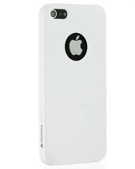 Чехол силиконовый конфетный с вырезом под яблоко для iPhone 5/5s/se white фото