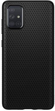 Чехол противоударный Spigen Original Liquid Air для Samsung Galaxy A71 матовый черный Matte Black фото