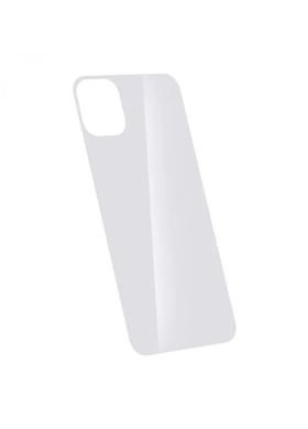 Стекло защитное на заднюю панель цветное глянцевое для iPhone 11 White фото