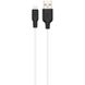 USB Cable Hoco X21 Silicone Lightning Black/White 1m