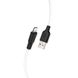 Кабель Lightning to USB Hoco X21 1 метр чорний + білий Black / White
