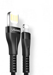Кабель Lightning to USB Usams U33 1,2 метри Black (US-SJ360) фото