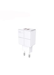 Сетевое зарядное устройство Awei C-500 2 порта USB быстрая зарядка 2.1A СЗУ белое White фото