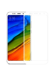 Защитное стекло с полной проклейкой для Xiaomi Redmi 5+ (white) фото