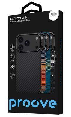 Чохол Proove Carbon Slim with Magnetic Ring iPhone 17 Pro Orange фото