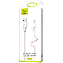 USB Cable Usams US-SJ247 Ice Cream Series MicroUSB Pink 1m фото