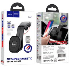 Автомобільний тримач для телефону Hoco CA61 чорний Black фото