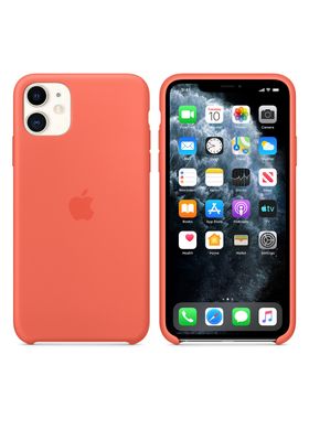 Чохол силіконовий soft-touch Apple Silicone Case для iPhone 11 помаранчевий Clementine фото