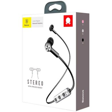 Stereo Bluetooth Headset Baseus B11 Licolor Magnetic (NGB11-01) Silver/Black фото