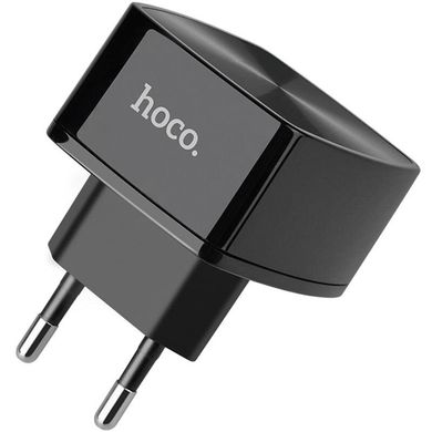 Мережевий зарядний пристрій Hoco C70A QC 1 порт USB швидка зарядка 3A СЗУ чорне Black фото