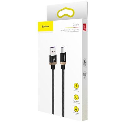 USB Cable Baseus HW Flash Type-C (CATZH-AV1) Black/Gold 1m фото