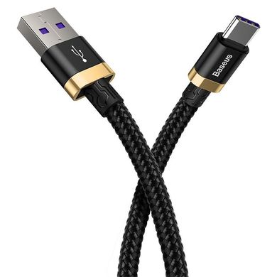 Кабель USB to USB Type-C Baseus (CATZH-AV1) 1 метр чорний + золотий Black / Gold фото