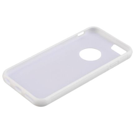 Чехол силиконовый конфетный с вырезом под яблоко для iPhone 7+/8+ white фото