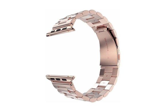 Ремінець Stainless Stee для Apple Watch 38 / 40mm металевий рожеве золото ARM Series 6 5 4 3 2 1 Rose Gold фото