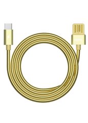 Кабель Type-C to USB Remax RC-080a 1 метр в металевій оболонці Gold фото