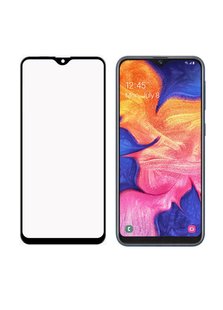 Защитное стекло для Samsung A10/A10s/M10 CAA 3D с закругленными краями черная рамка фото