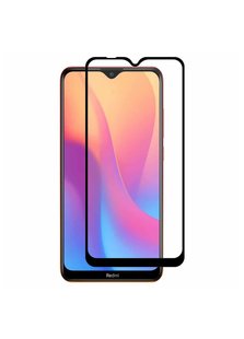 Защитное стекло для Xiaomi Redmi 8 CAA 3D с закругленными краями черная рамка Black фото