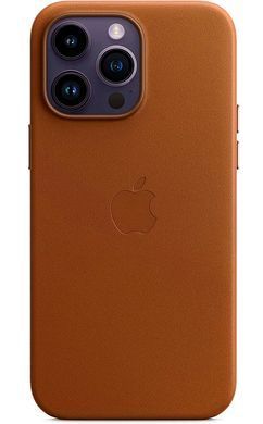 Чехол Leather Case with Magsafe для Apple iPhone 14 Pro Umber AAA фото