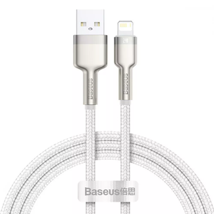 Кабель Baseus Cafule Metal Lightning 2.4A (2m) White фото