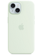 Чехол Silicone case with MagSafe для Apple iPhone 15 Winter Blue AAA фото
