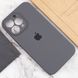Чехол Silicone Case Full Camera Protective (AA) для Apple iPhone 14 Pro (Серый / Dark Gray)