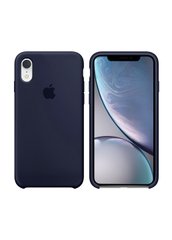 Чохол силіконовий soft-touch Apple Silicone case для iPhone Xr синій Midnight Blue фото
