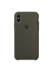 Чохол силіконовий soft-touch RCI Silicone case для iPhone Xs Max сірий Dark Olive фото