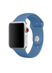 Ремешок Sport Band для Apple Watch 42/44mm силиконовый синий спортивный ARM Series 6 5 4 3 2 1 Denim Blue фото