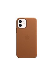 Чехол кожаный ARM Leather Case with MagSafe для iPhone 12/12 Pro коричневый Saddle Brown фото